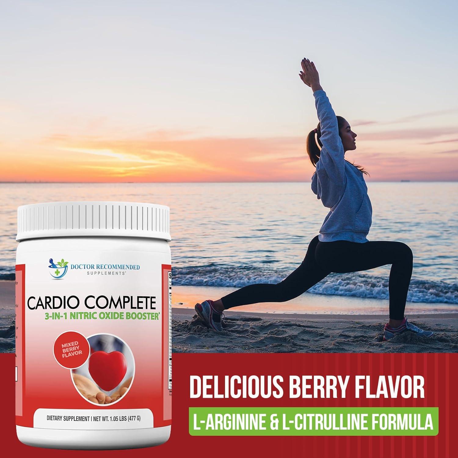 Cardio Complete - Suplemento en polvo 3 en 1 L-Arginina 5000mg