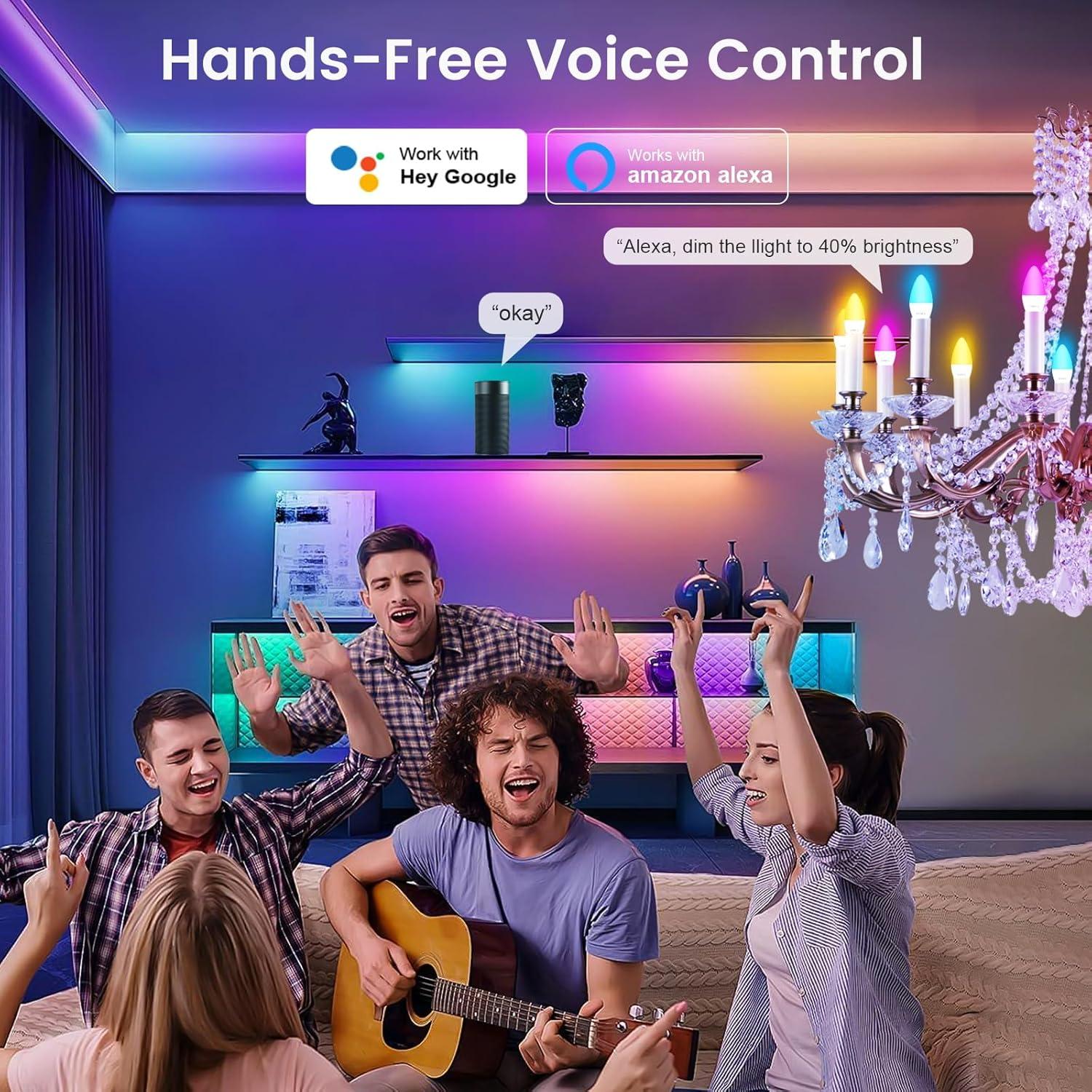 Bombillas LED Candelabro OHLUX 4W E12 16 Millones de Colores