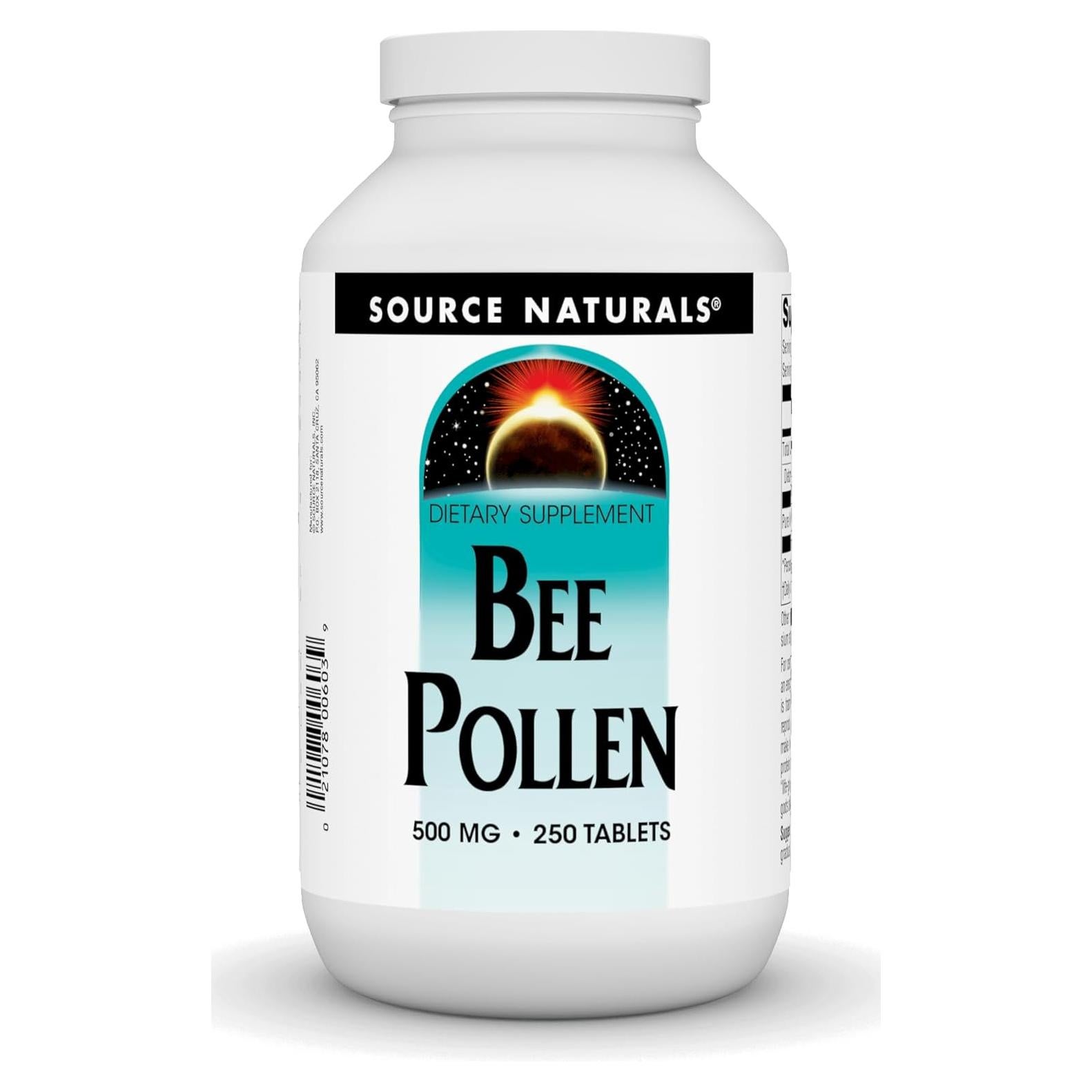 Suplemento de Polen de Abeja Source Naturals 500 mg - 250 Tabletas