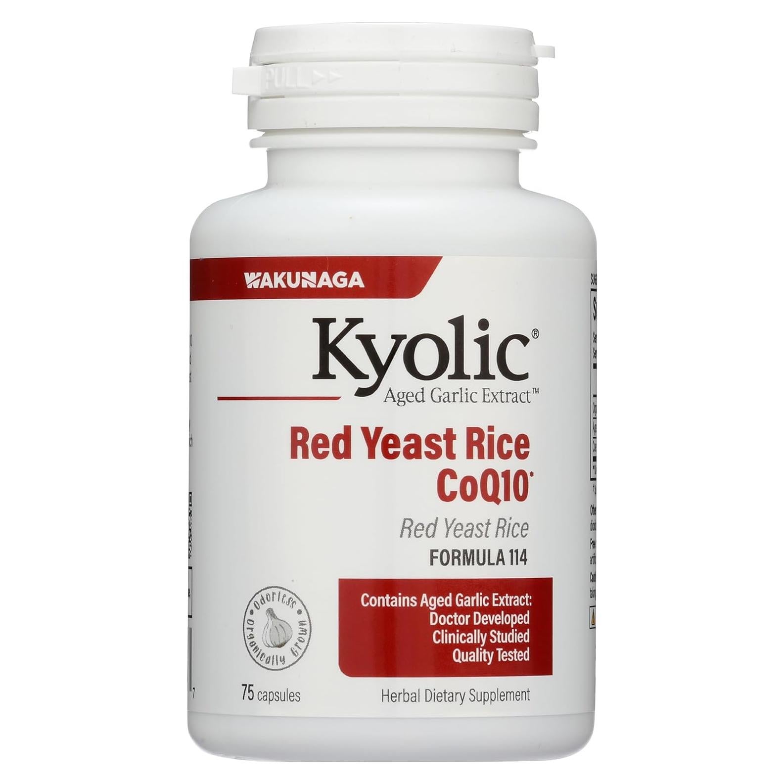 Extracto de Ajo Envejecido Kyolic 75 Cápsulas CoQ10 y Levadura