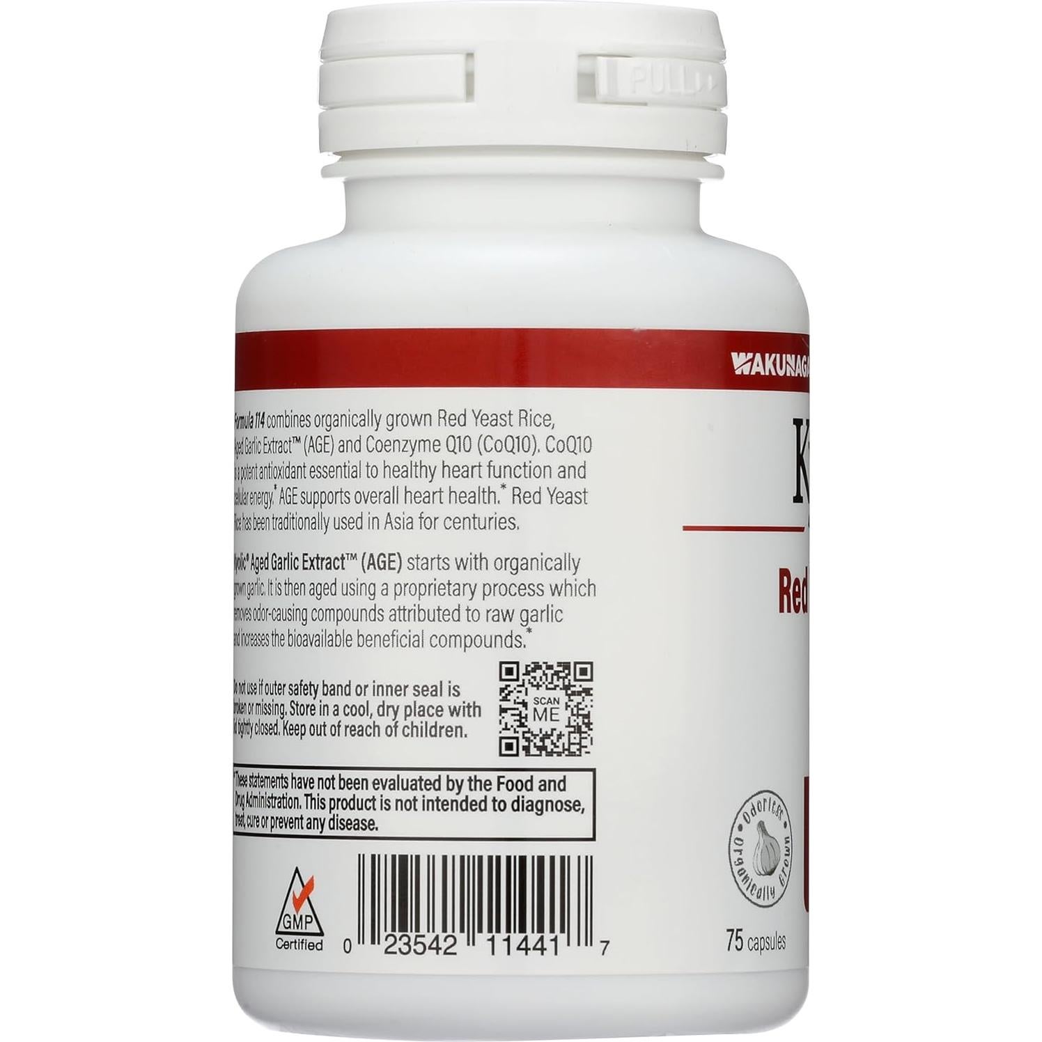 Extracto de Ajo Envejecido Kyolic 75 Cápsulas CoQ10 y Levadura