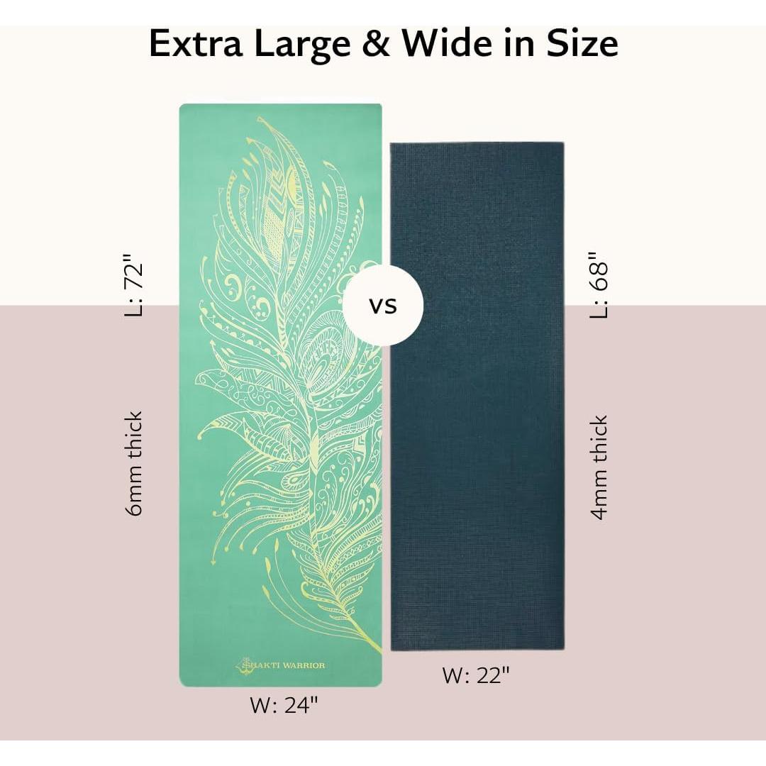 Esterilla de Yoga Shakti Warrior TPE Antideslizante 182.88x60.96cm