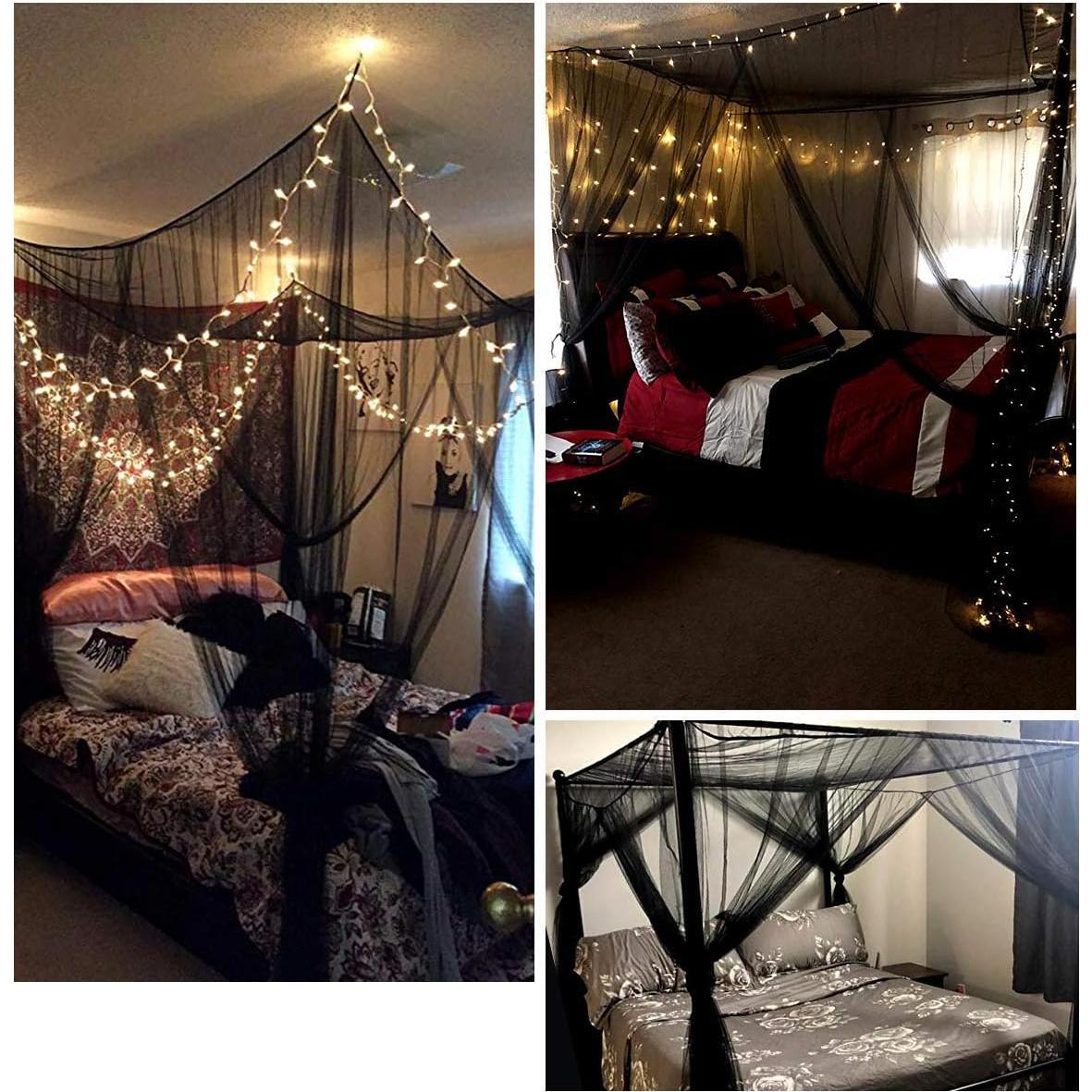 Dosel de Cama Negro Comtelek 220x200x250 cm Mosquitera