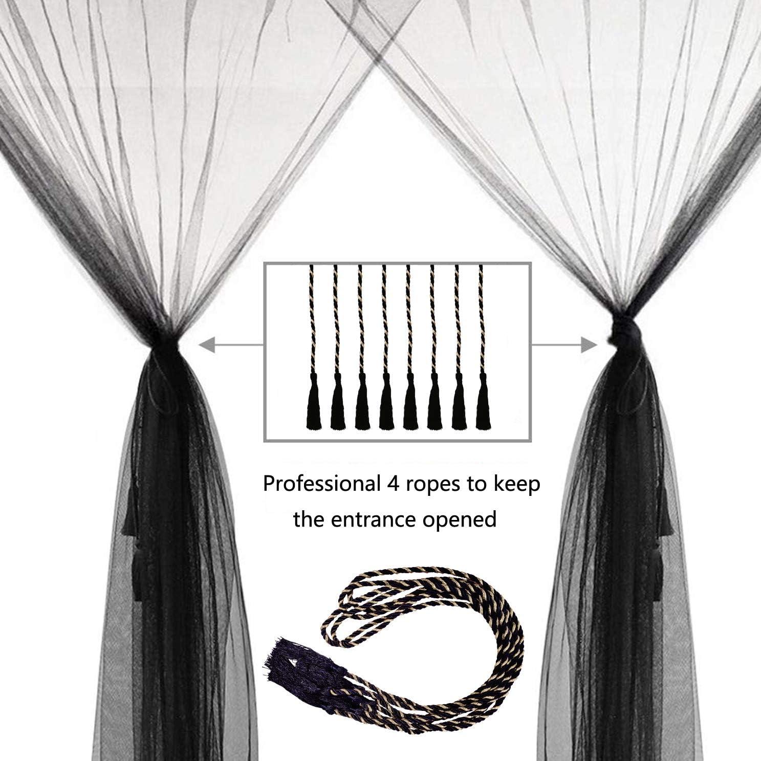 Dosel de Cama Negro Comtelek 220x200x250 cm Mosquitera