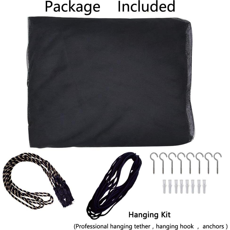 Dosel de Cama Negro Comtelek 220x200x250 cm Mosquitera