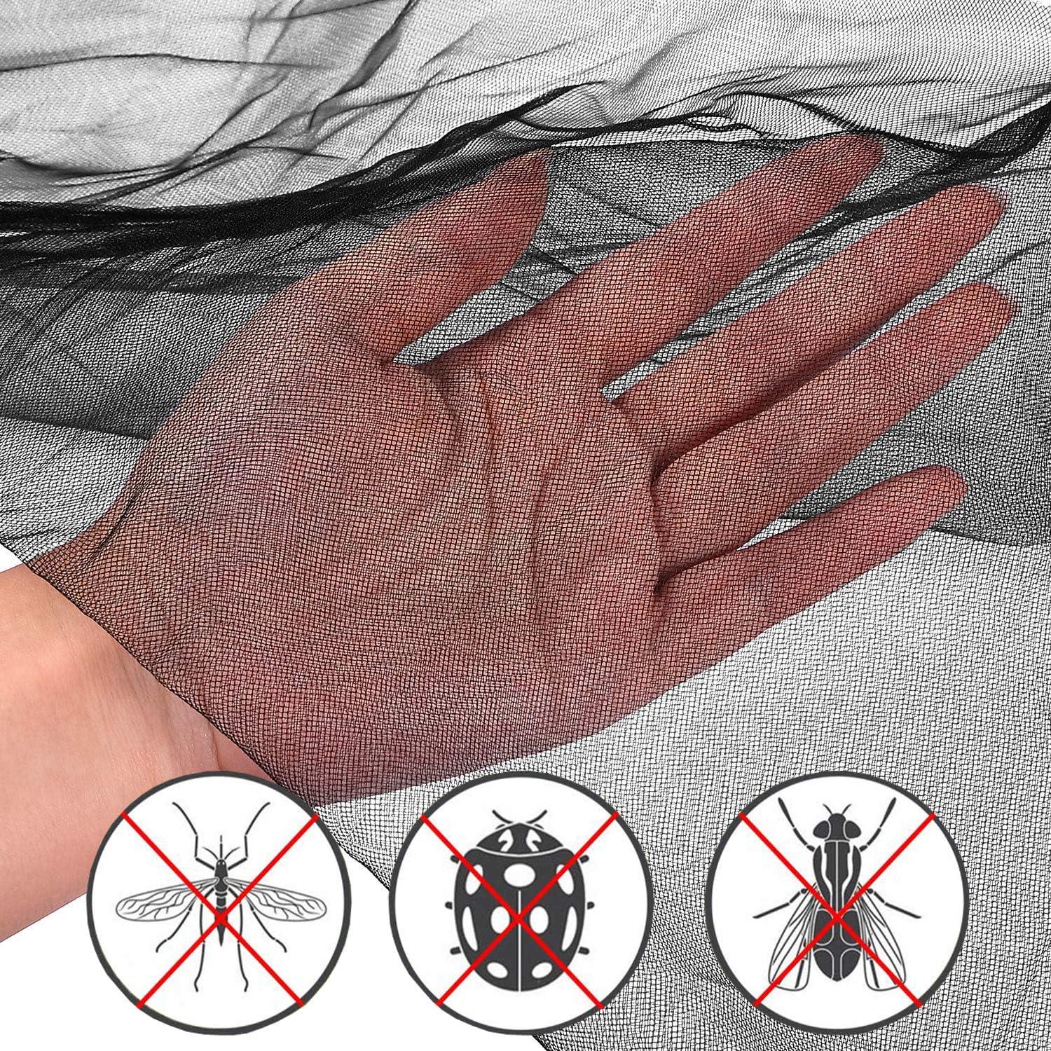 Dosel de Cama Negro Comtelek 220x200x250 cm Mosquitera