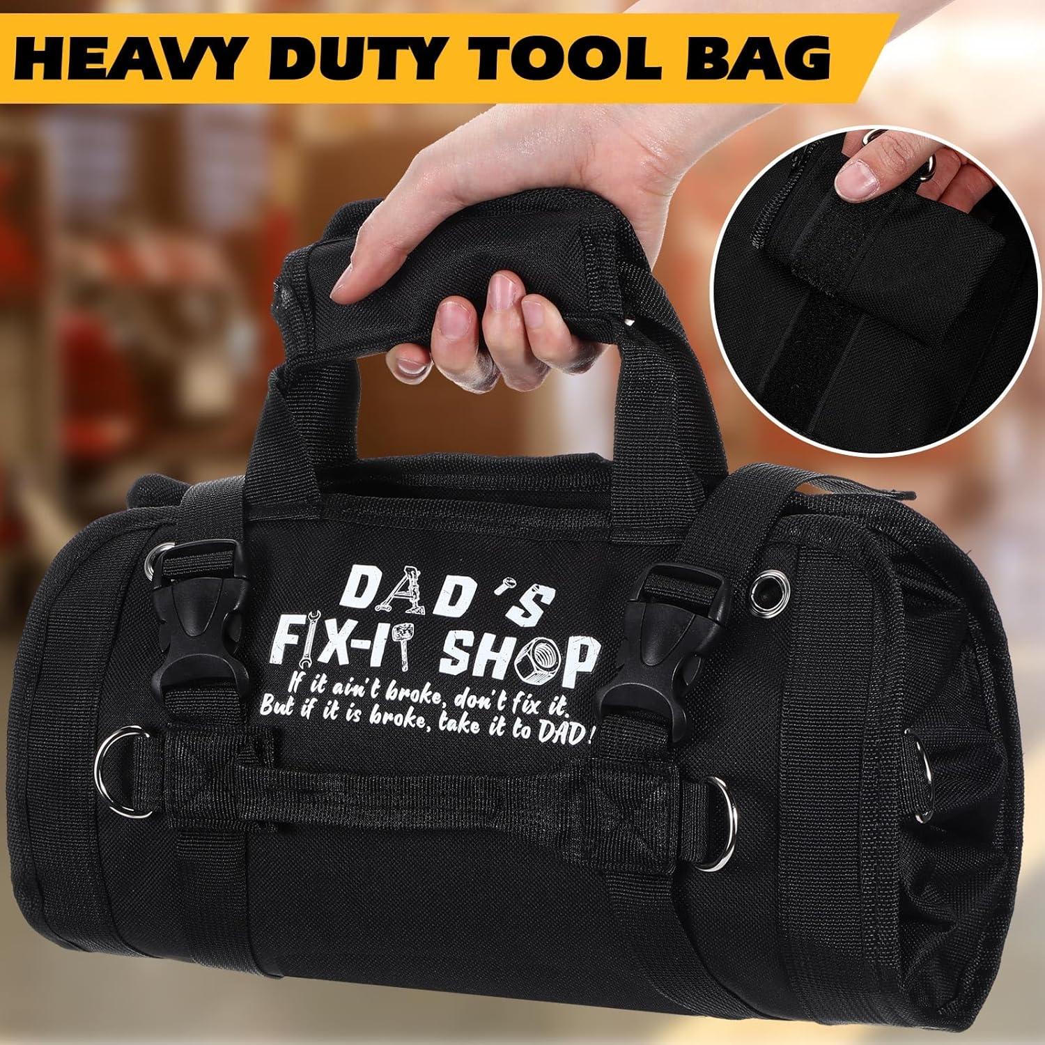 Bolsa de Herramientas Enrollable Sweetude Negra 4 Compartimentos