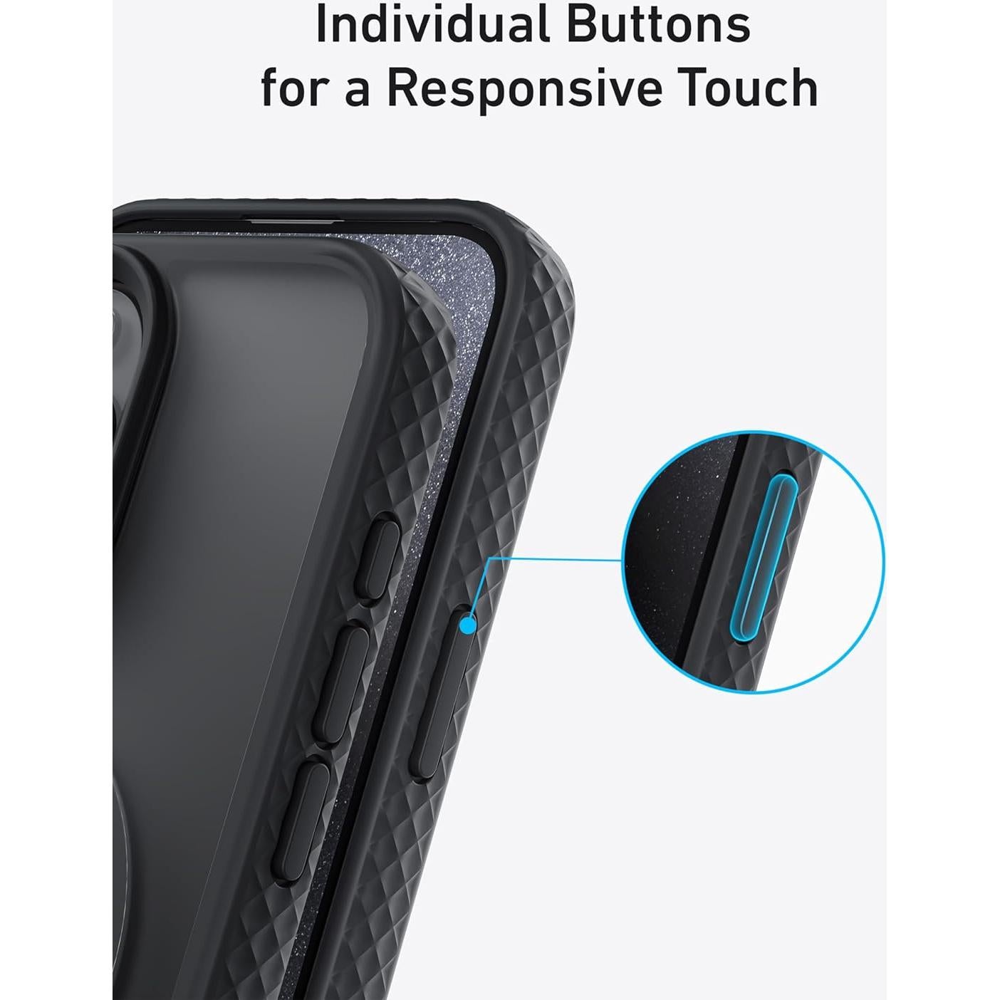 Funda Magnética Anker MagGo para iPhone 15, Ultra-Fina, Negra