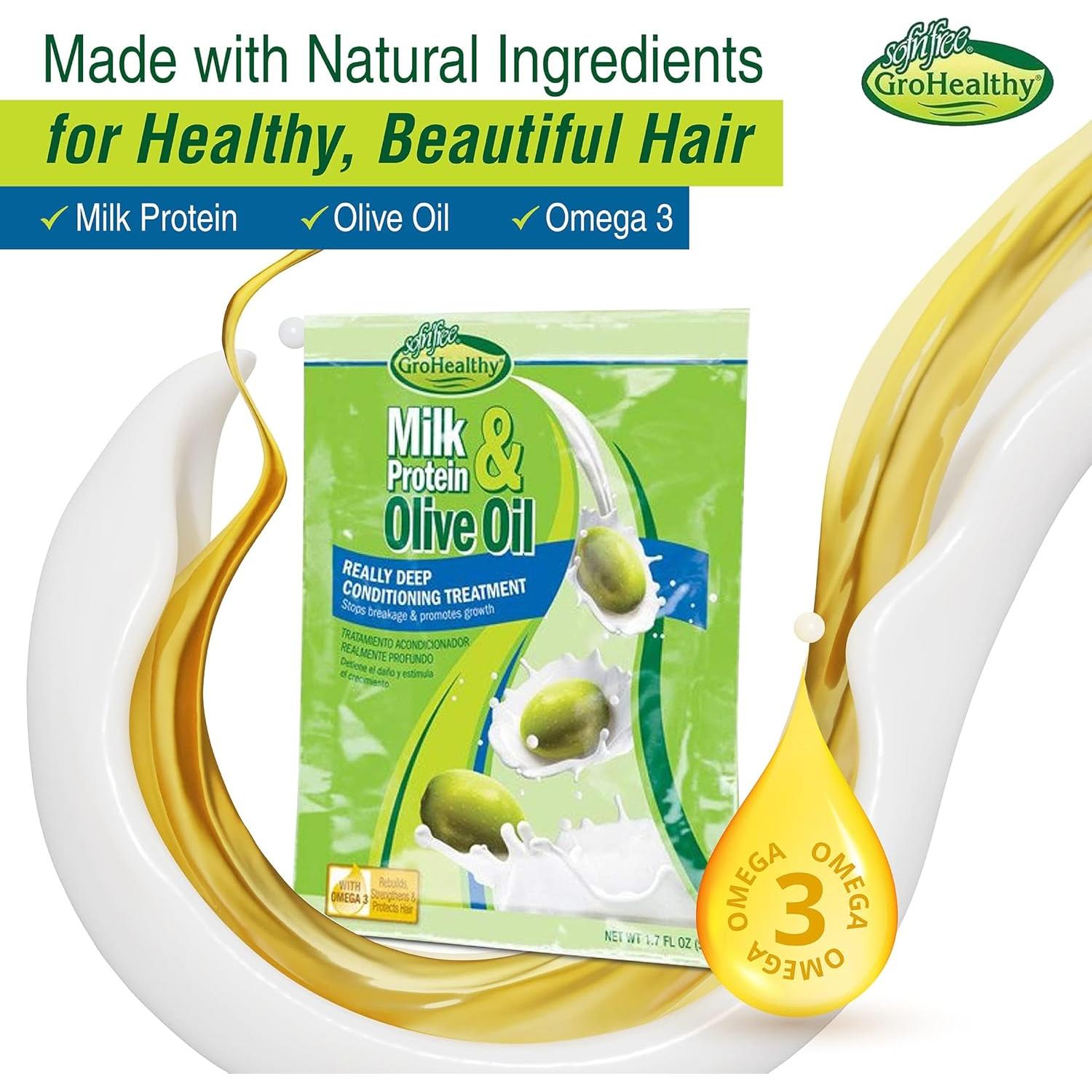 Acondicionador Profundo SofnFree GroHealthy 50ml - Proteína de Leche y Aceite de Oliva