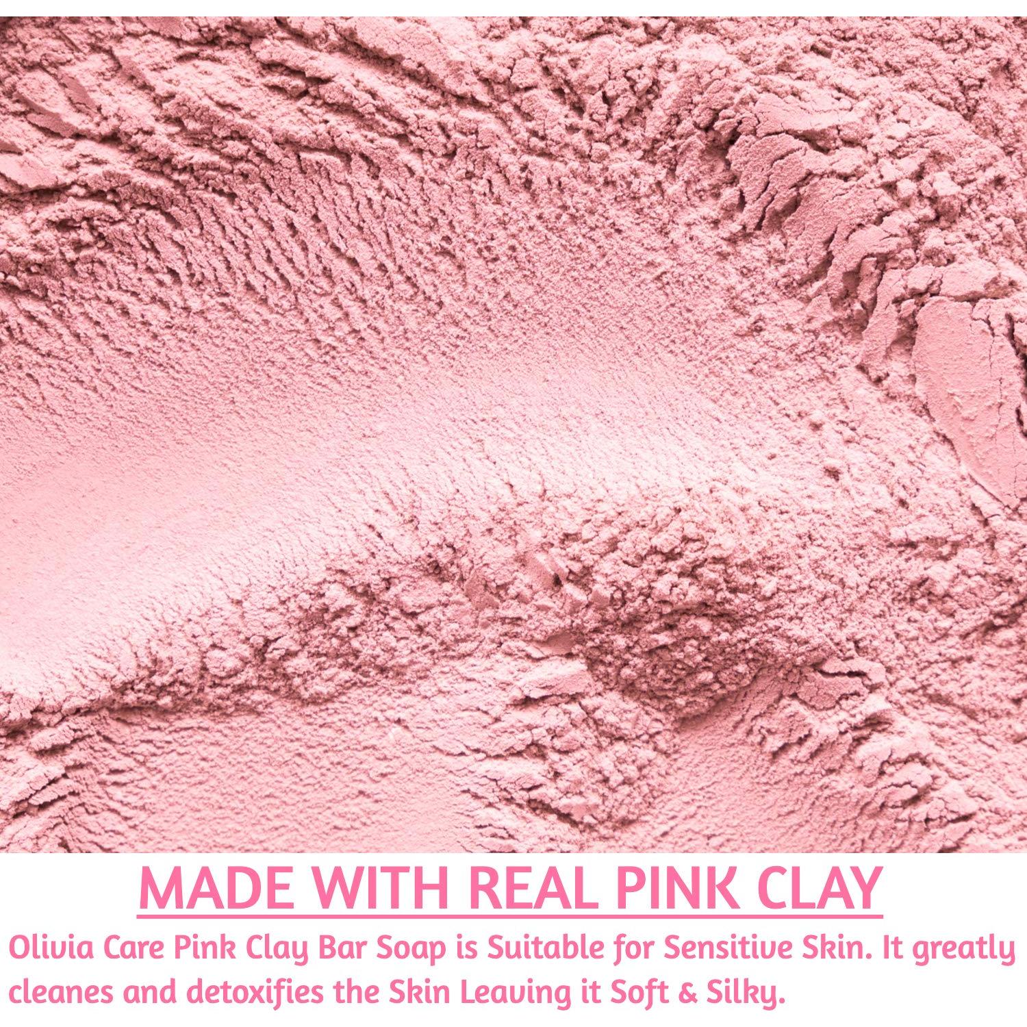 Jabón en Barra Arcilla Rosa Olivia Care 226.8 g Natural Vegano