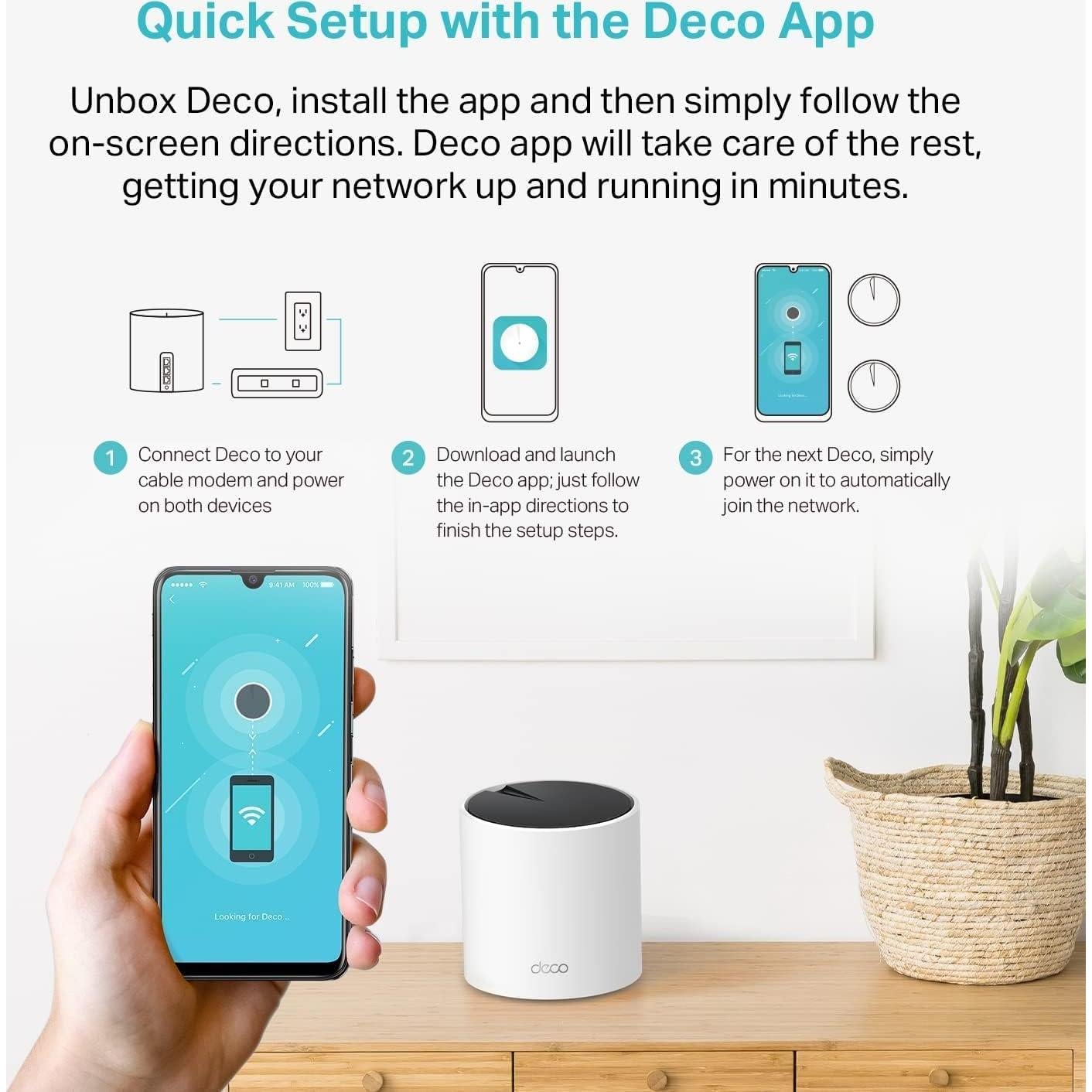 Sistema Mesh WiFi 6 TP-Link Deco X55 AX3000 - Paquete de 3