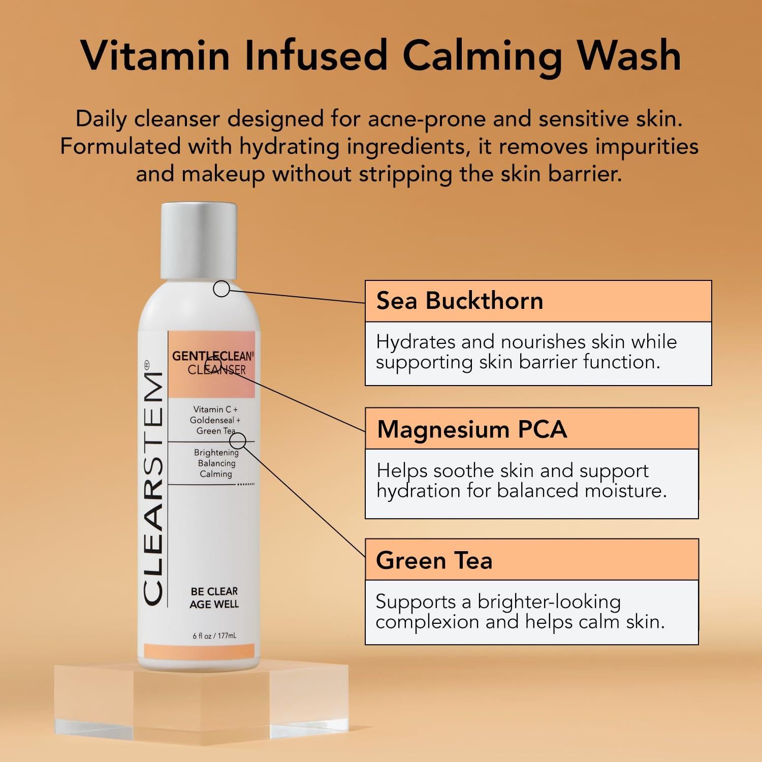 Limpiador Facial CLEARSTEM GENTLECLEAN 177 ml Vitamina C