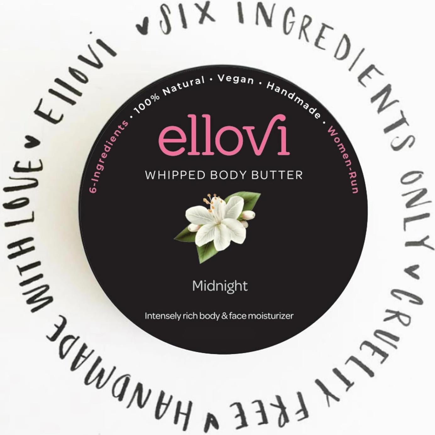 Mantequilla Corporal Vegana Ellovi Medianoche 16.8 ml Hidratante