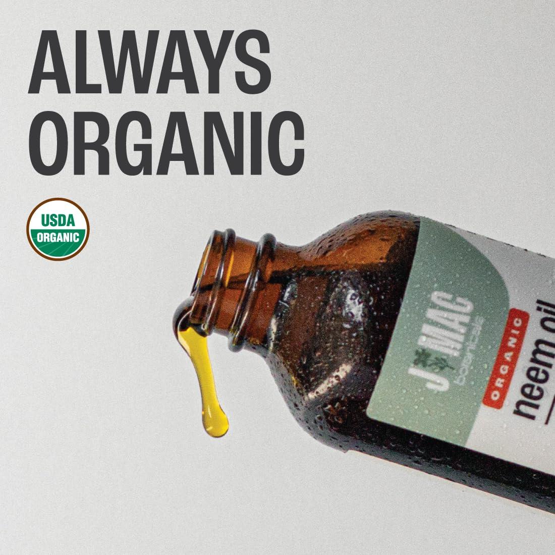 Aceite de Neem Orgánico J Mac Botanicals 118 ml Puro para Piel y Cabello