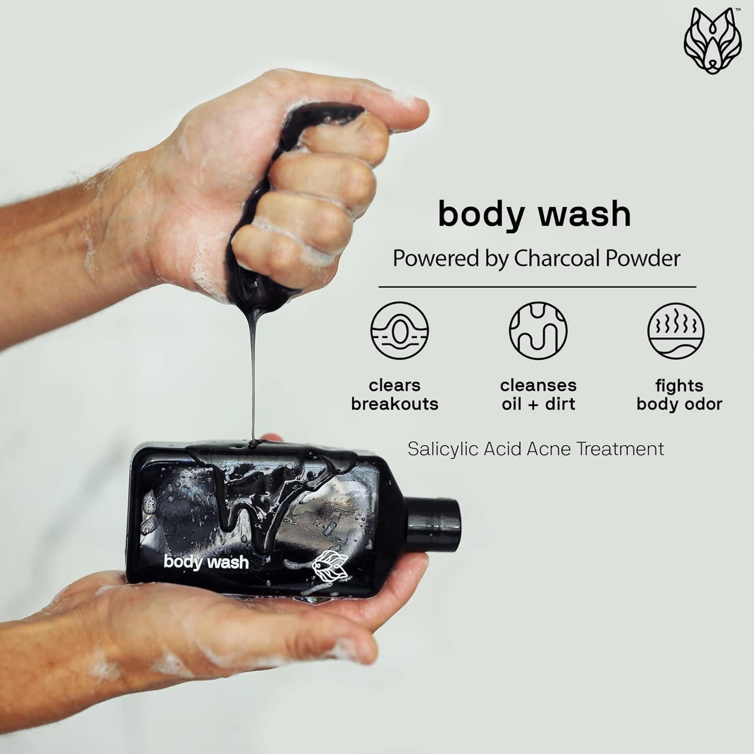 Set de Lavado Facial y Corporal Black Wolf 2 Piezas 300ml