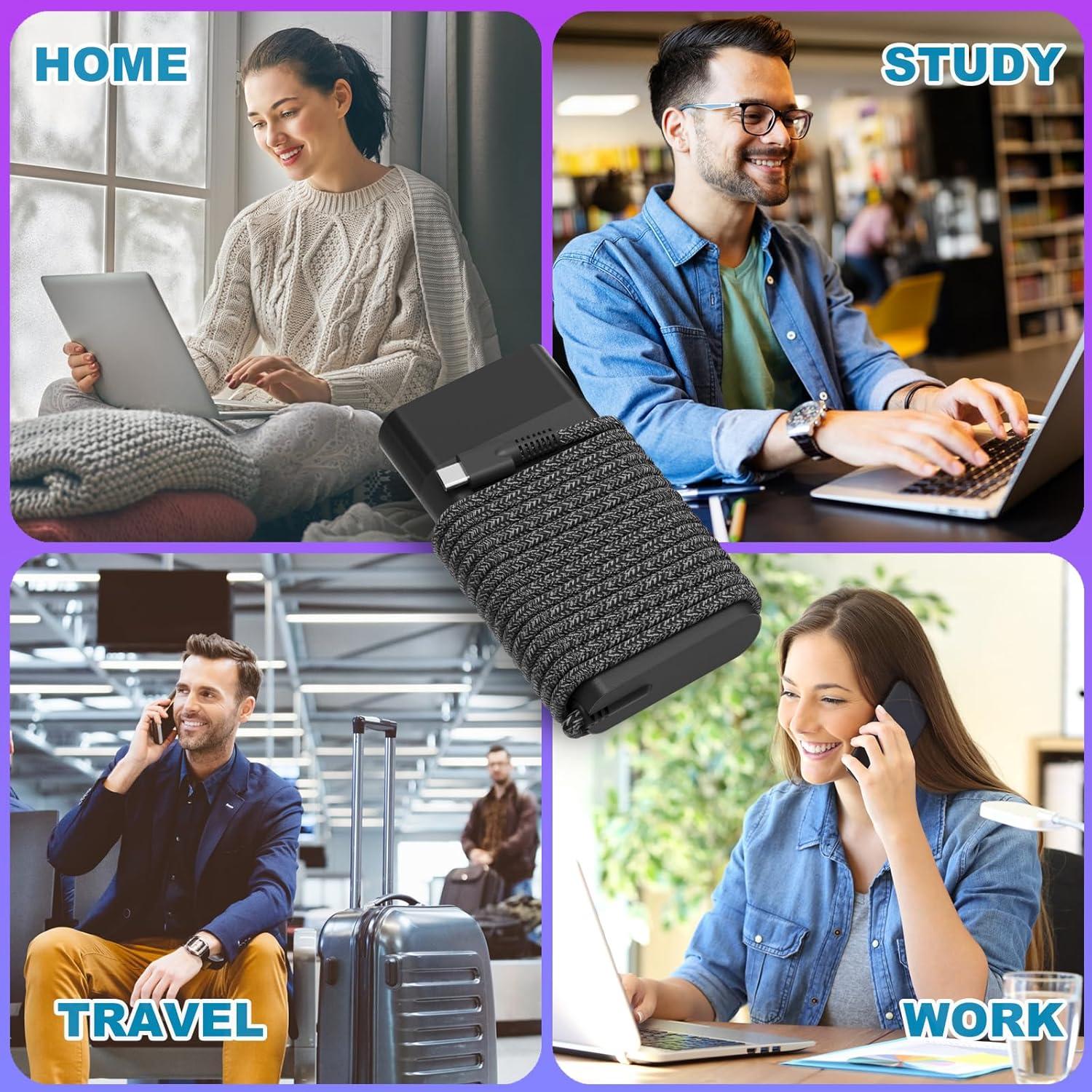 Cargador USB Tipo C 65W para Laptop HP Spectre Envy