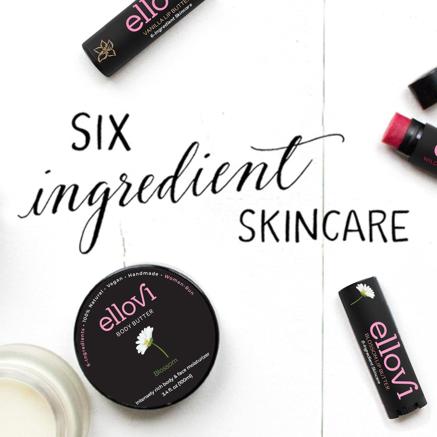 Bálsamo Labial Natural Ellovi 2-Pack - 100% Vegano y Orgánico