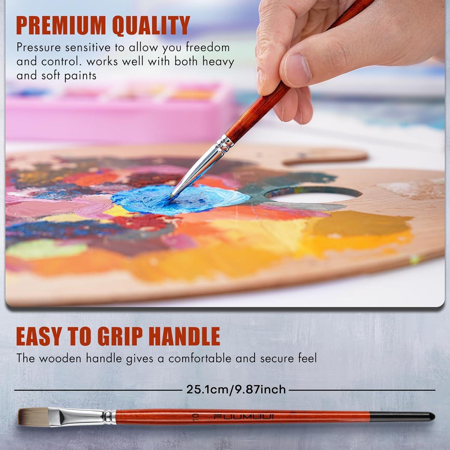 Juego de Pinceles de Pintura Acrílica Fuumuui 14 Piezas