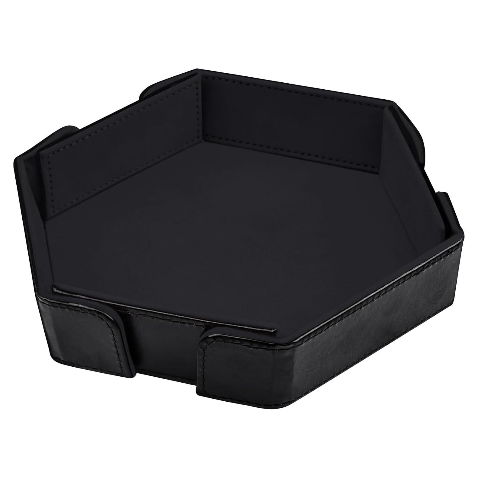 Bandeja de Dados Magnética Plegable SIQUK Hexagonal Negra