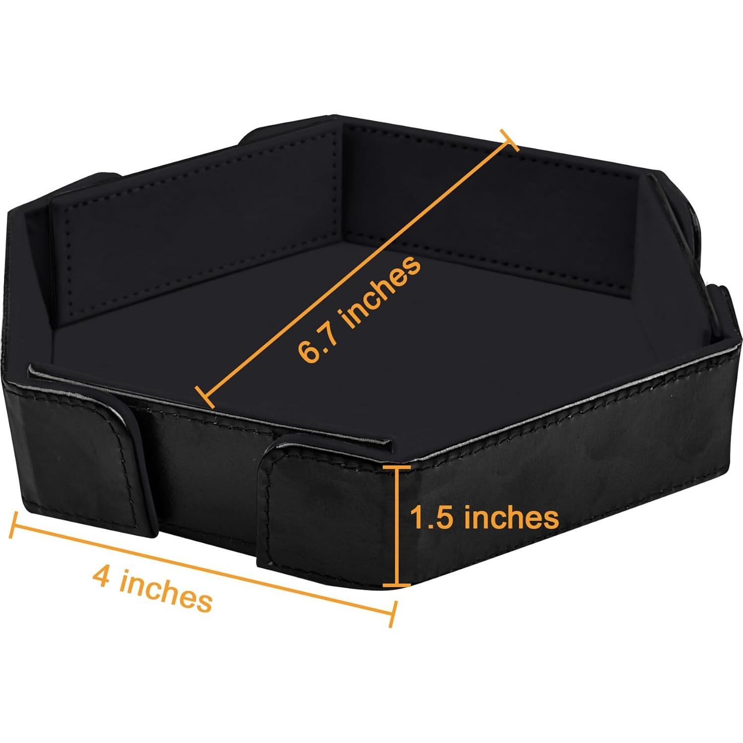 Bandeja de Dados Magnética Plegable SIQUK Hexagonal Negra