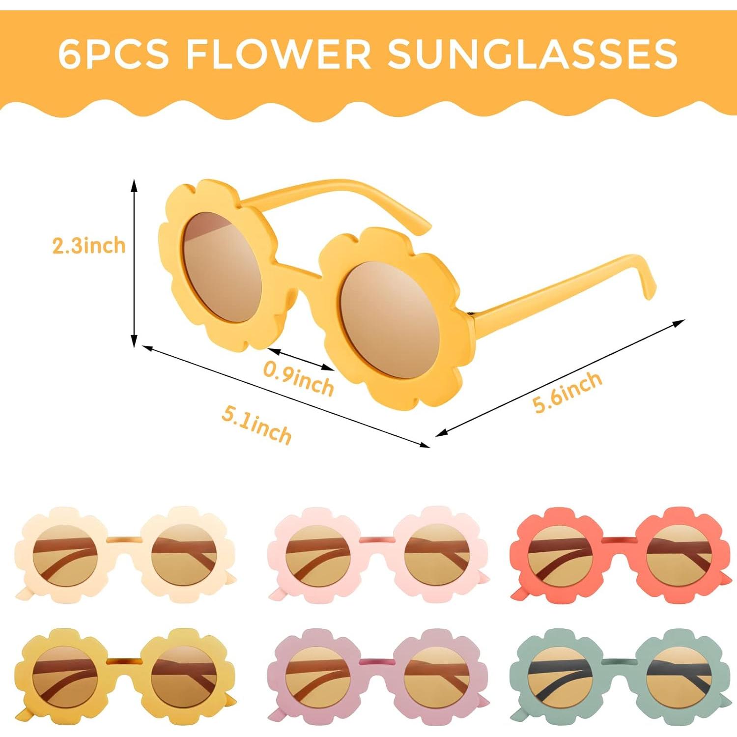 Gafas de sol retro con diademas de flores para fiesta