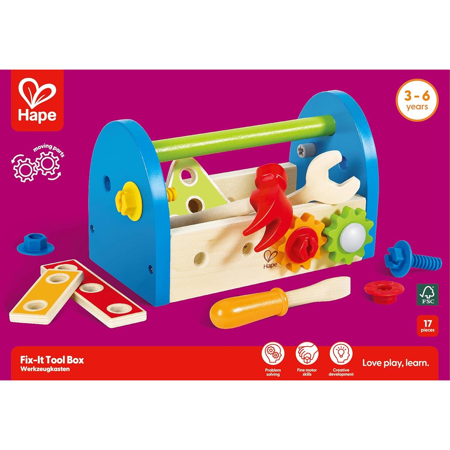 Caja de Herramientas Hape E3001 - Juguete 30 Piezas