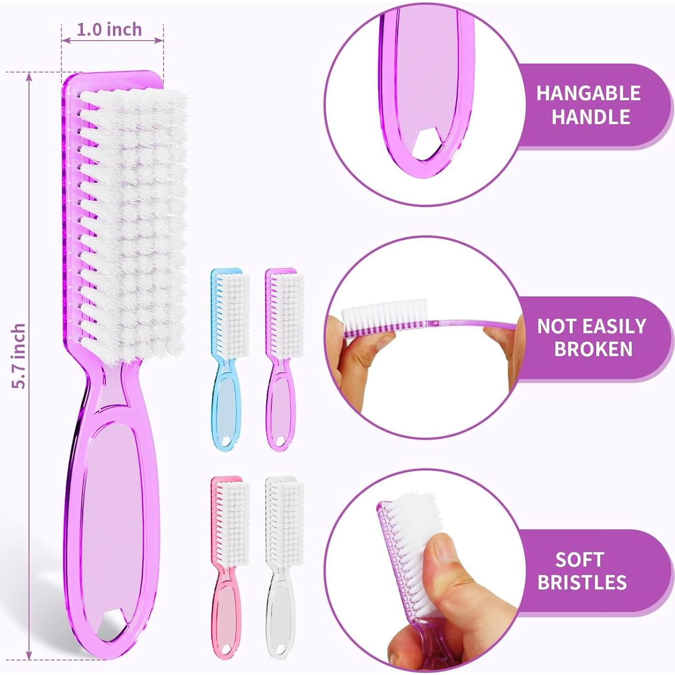 Kit de Cepillos de Uñas SQULIGT - 8 Piezas, Antideslizante