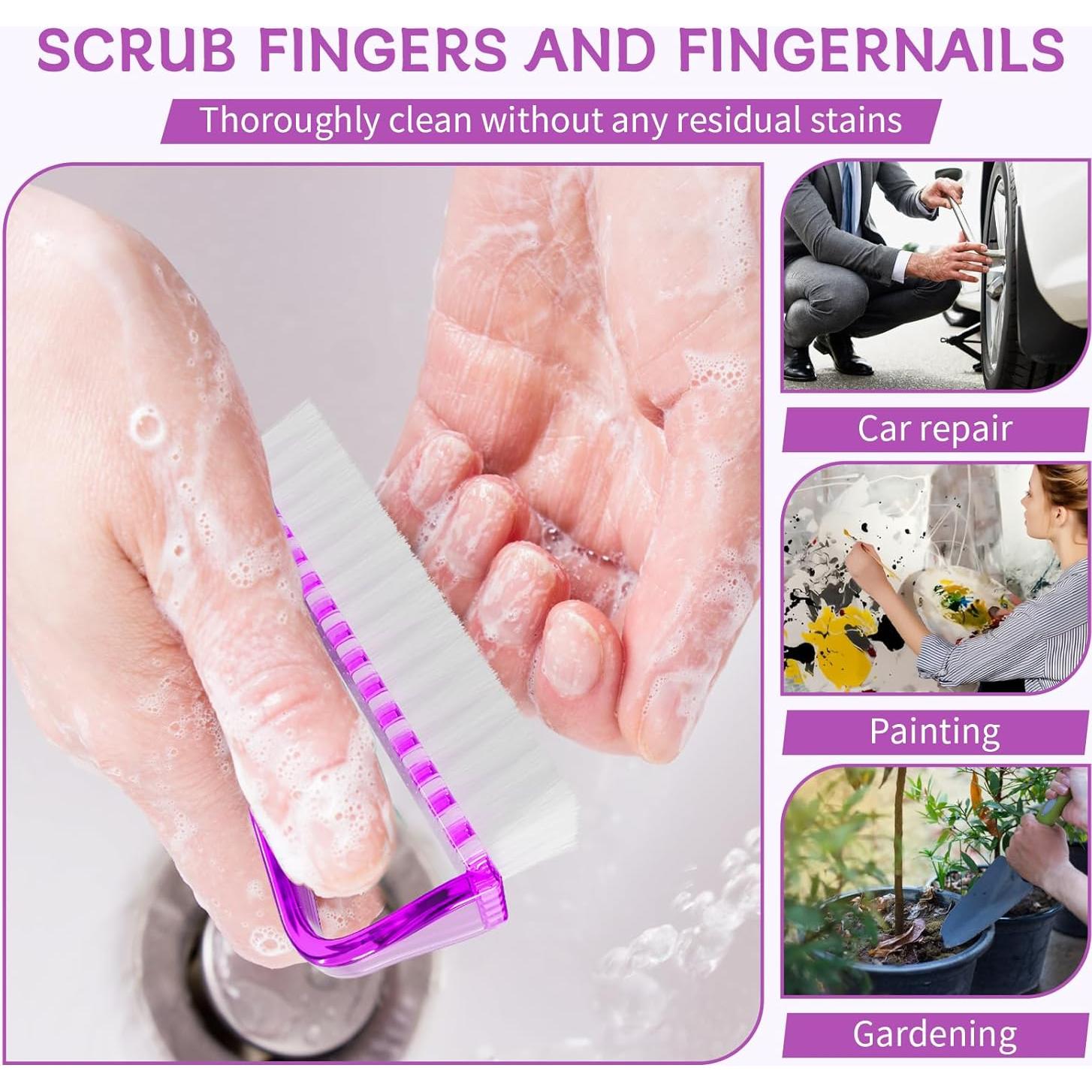 Kit de Cepillos de Uñas SQULIGT - 8 Piezas, Antideslizante