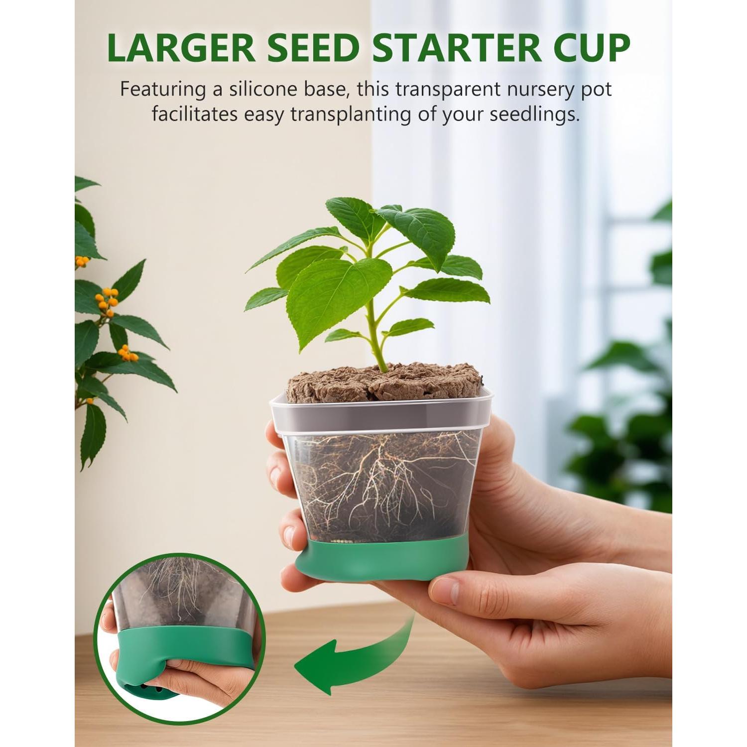 Kit de Inicio de Semillas joyhalo 12 Celdas con Luz y Calefacción