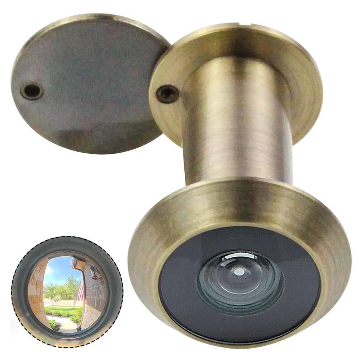 Mirilla de Puerta Earl Diamond Bronce Antiguo 200 Grados