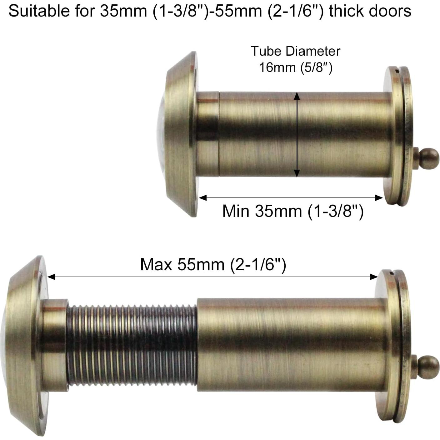 Mirilla de Puerta Earl Diamond Bronce Antiguo 200 Grados