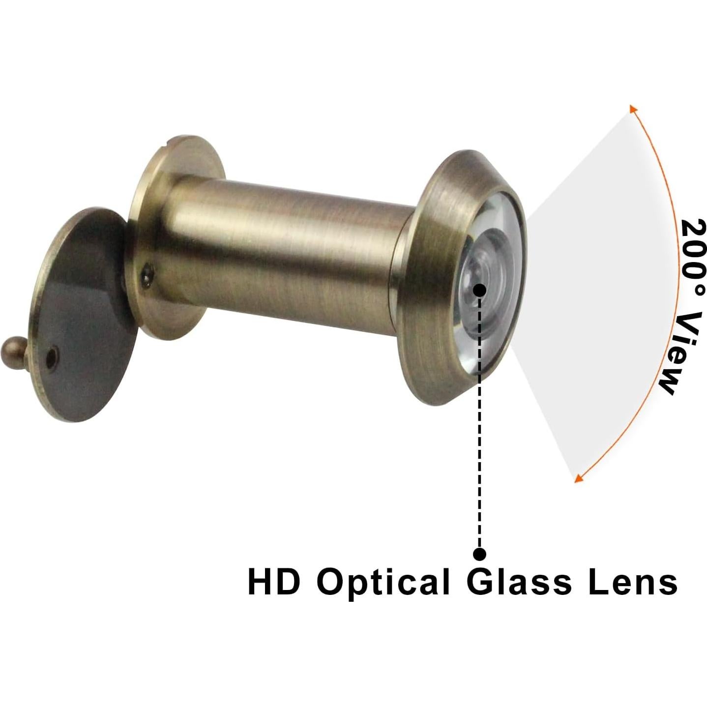 Mirilla de Puerta Earl Diamond Bronce Antiguo 200 Grados