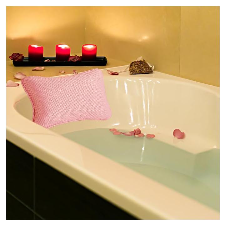 Almohada de Baño Antideslizante CHANGZHOU Rosa con Ventosas