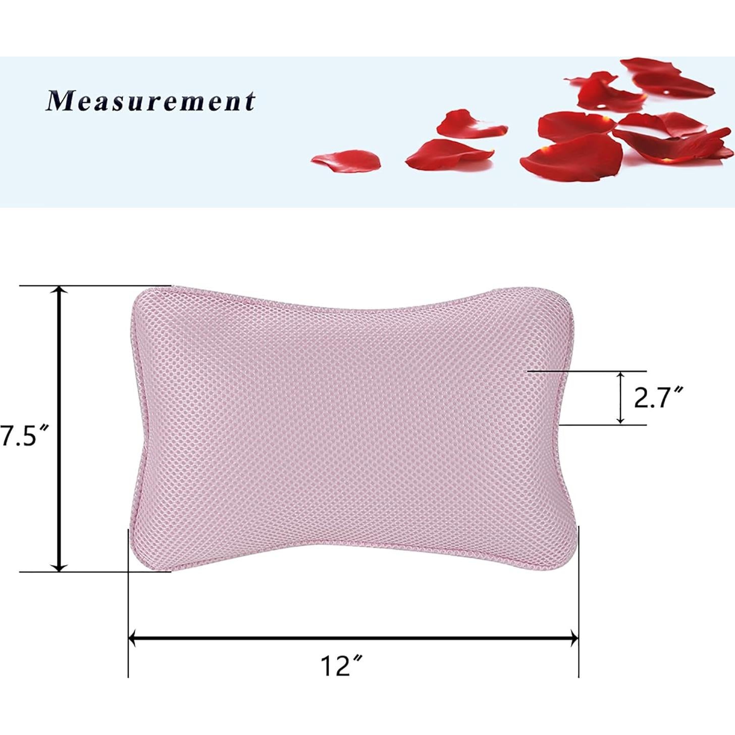 Almohada de Baño Antideslizante CHANGZHOU Rosa con Ventosas