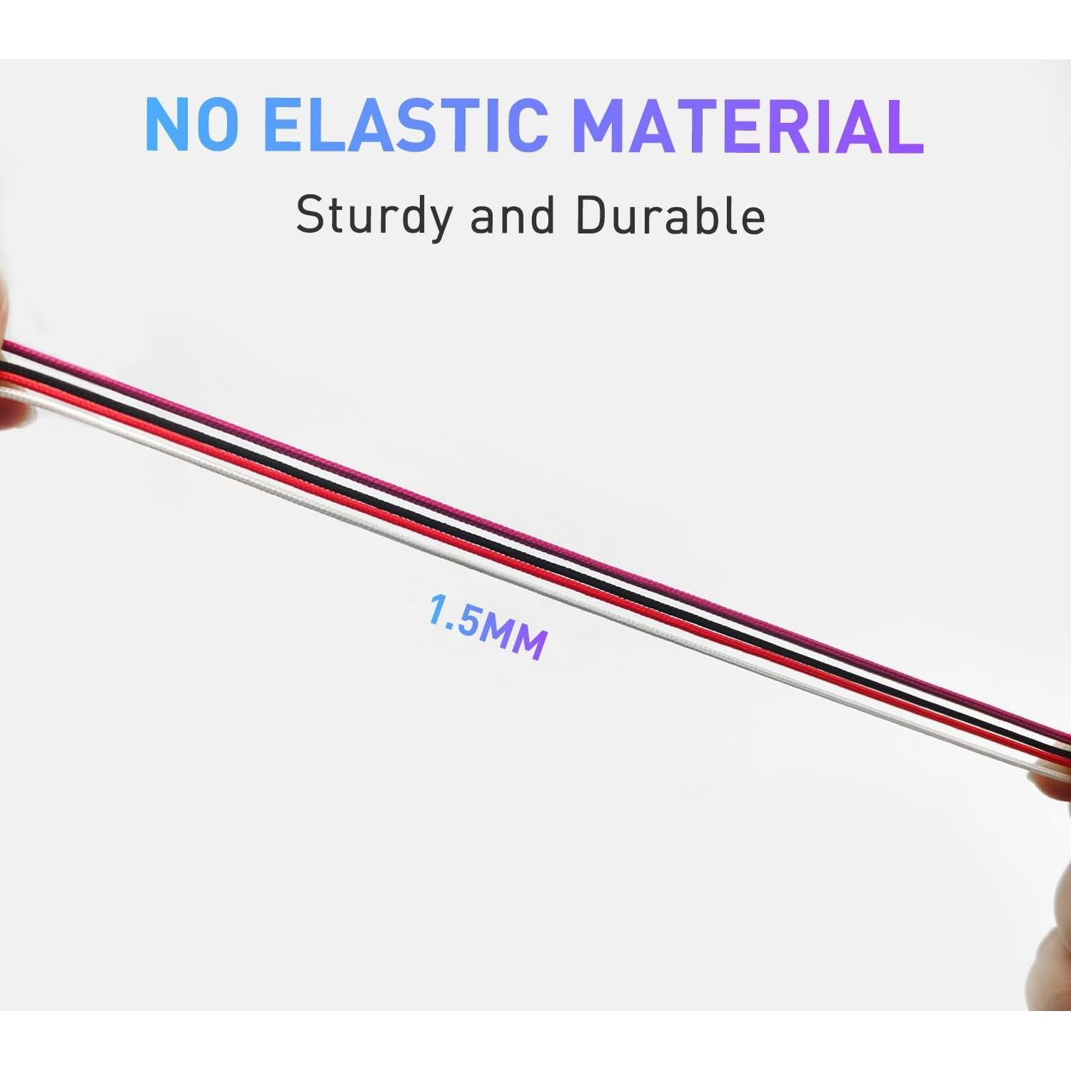 Cintas de Zapato Finas Salomon 1.5mm Negras Sin Atar