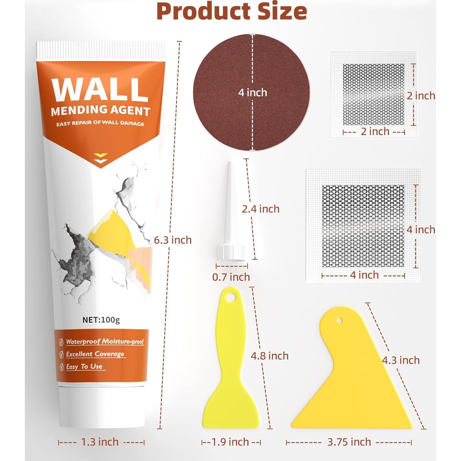 Kit de Reparación de Pared HKING BQG301 - 3 Paquetes de Masilla