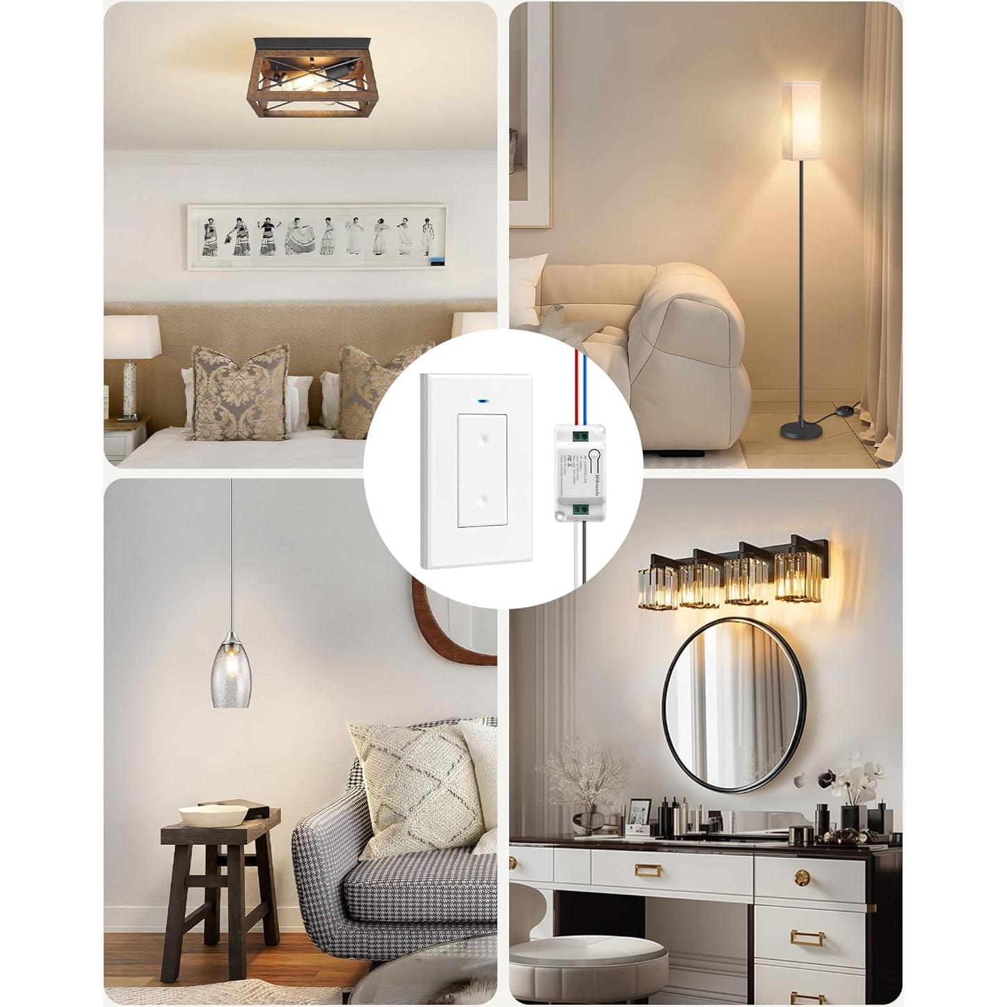 Kit Interruptor y Receptor Inalámbrico WILAWELS 100FT