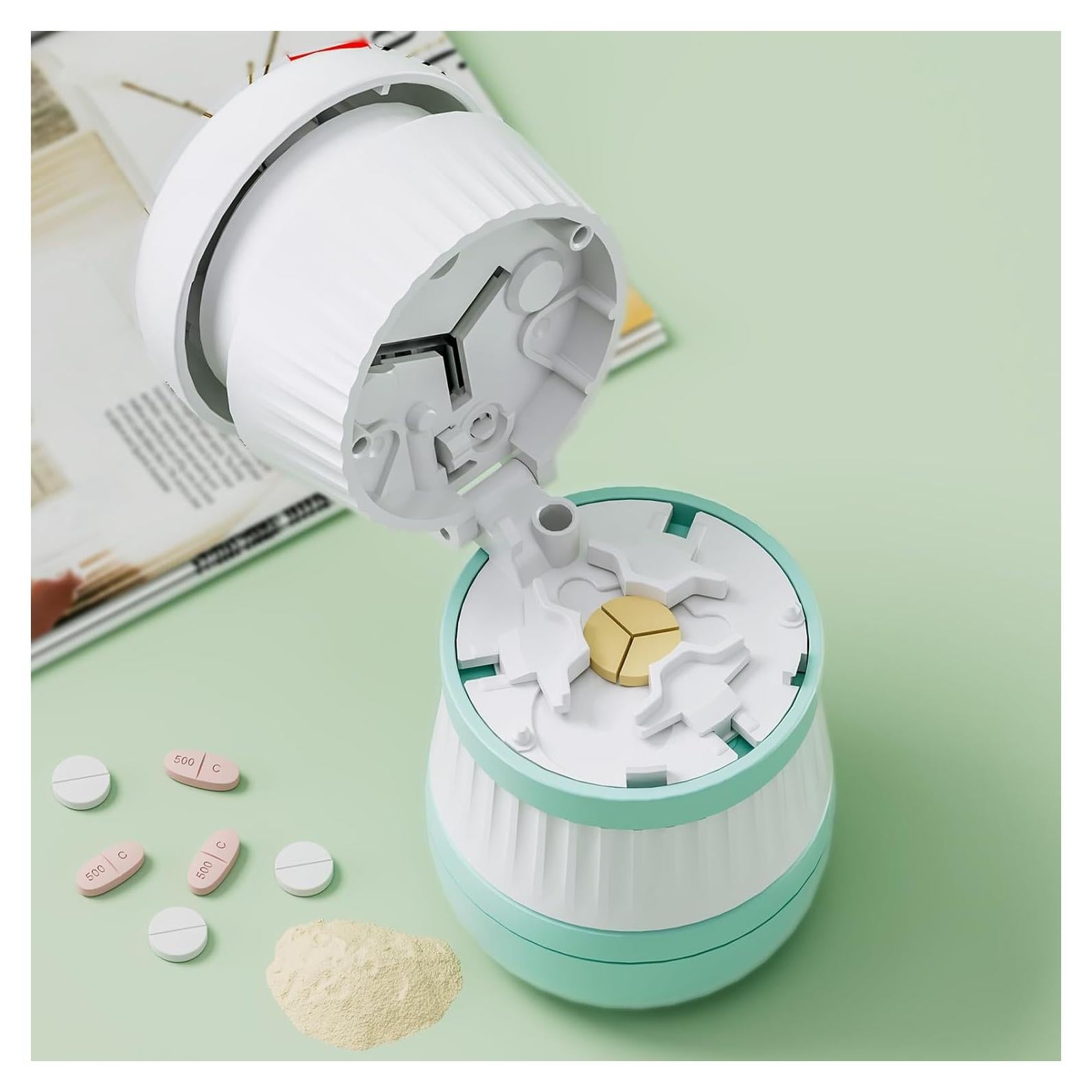 Cortador de Pastillas GAONLY Verde - Divisor de Tabletas 1/3