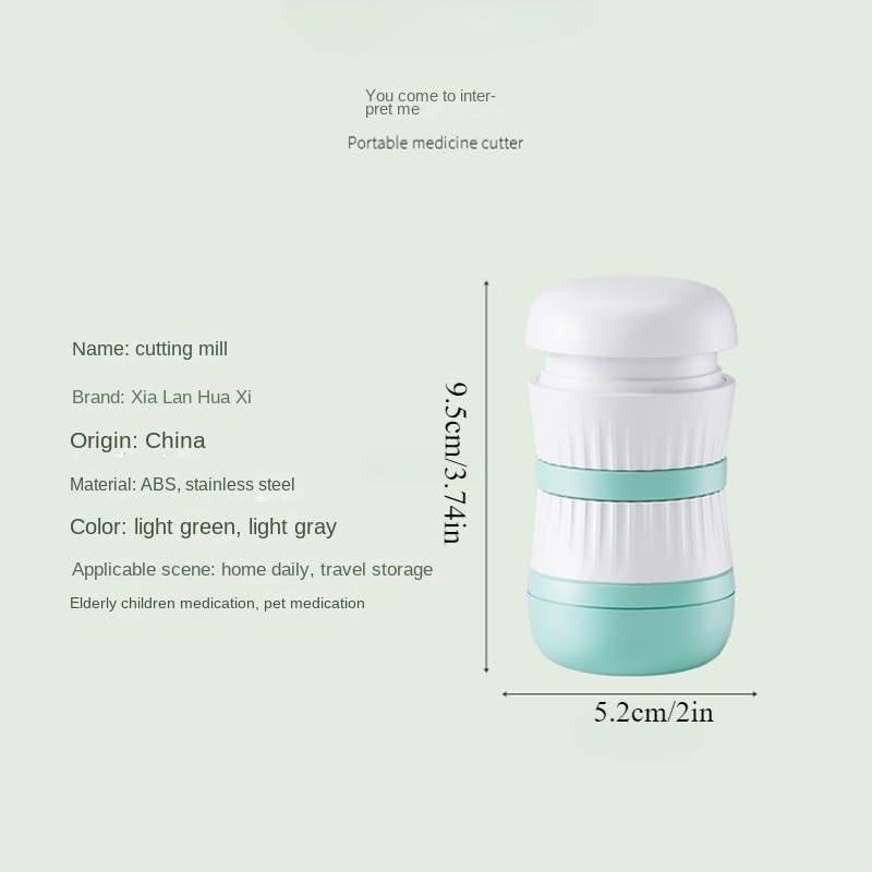 Cortador de Pastillas GAONLY Verde - Divisor de Tabletas 1/3