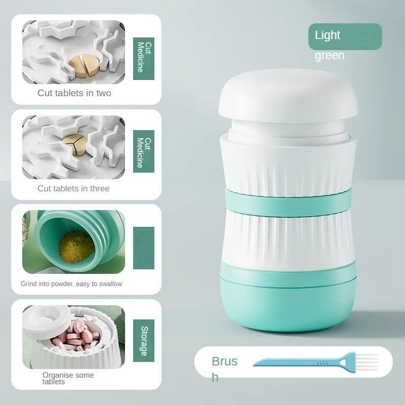 Cortador de Pastillas GAONLY Verde - Divisor de Tabletas 1/3