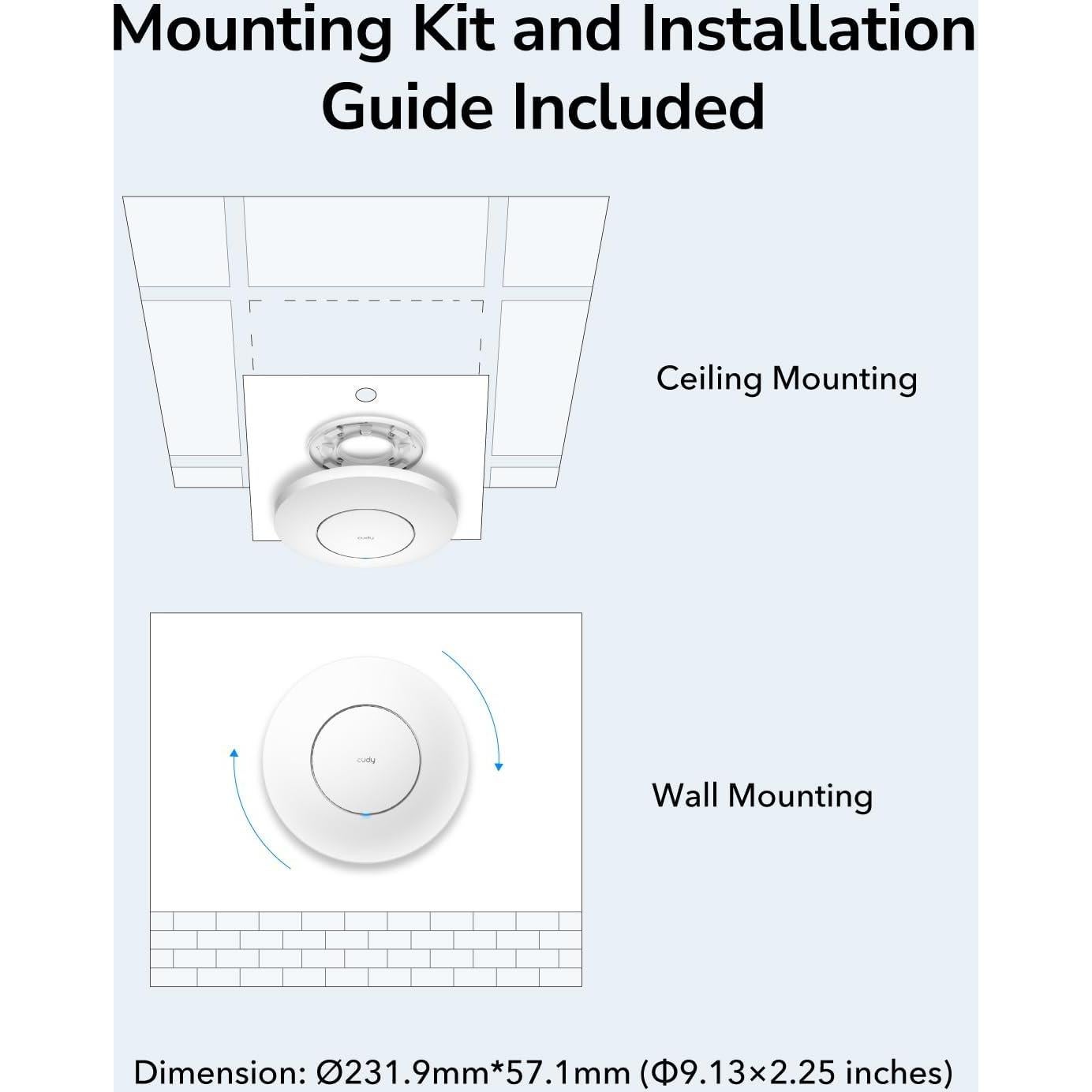 Cudy AX3000 Punto de Acceso WiFi 6 2.5Gbps AP3000