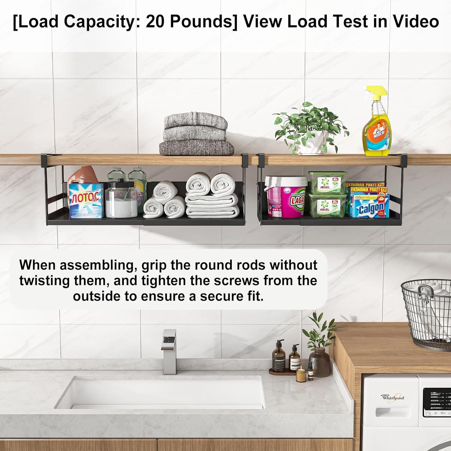 Organizador Expandible Bajo Gabinete SHINEWON Negro 1 Paquete