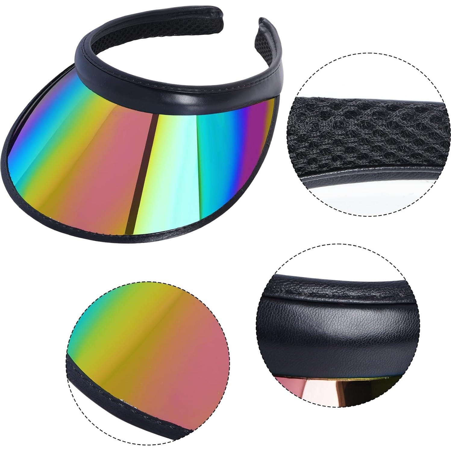 Paquete de 2 Sombreros Visera de Sol UV Iridiscente Unisex