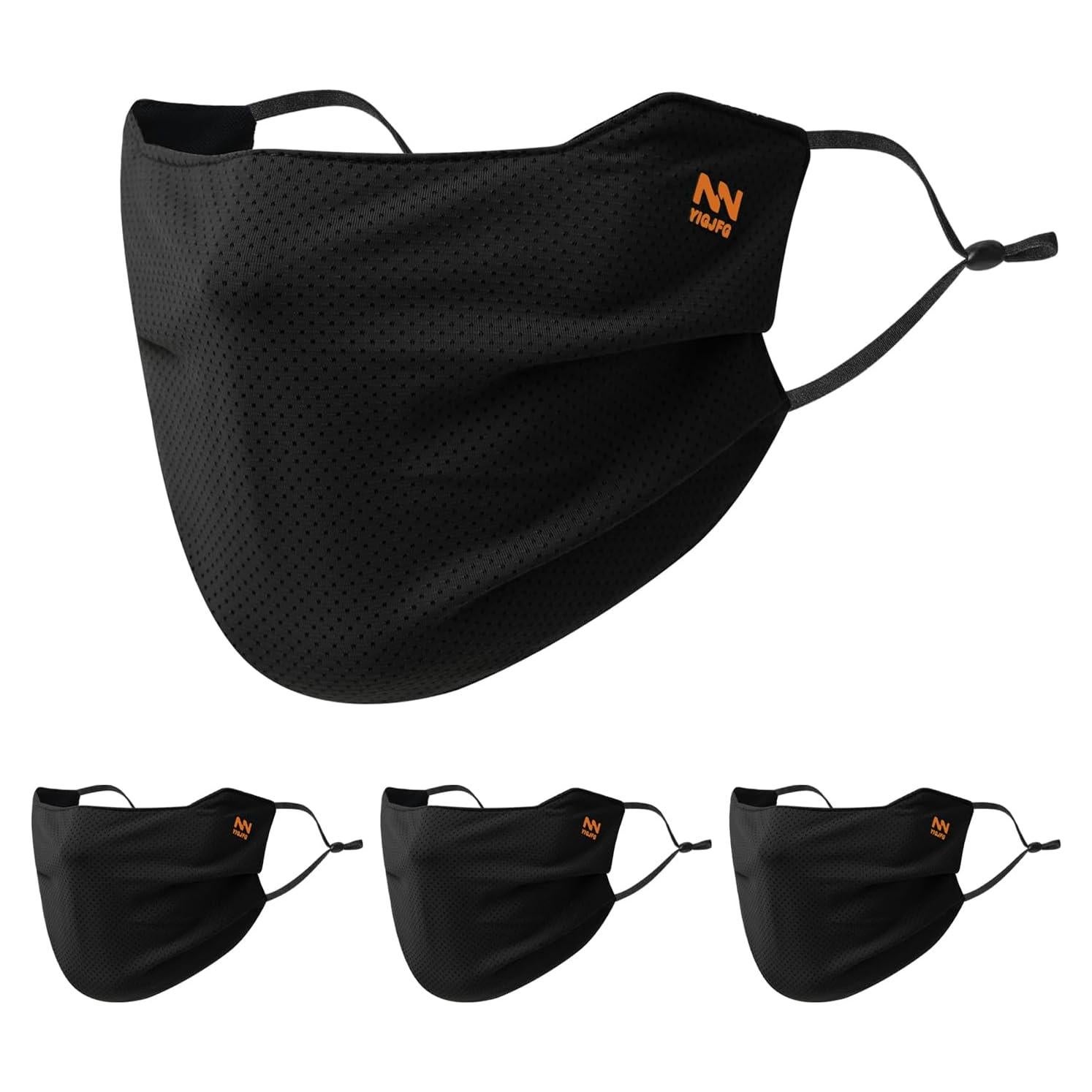 Escudo Facial UV Lavable Unisex Protección Solar Nylon