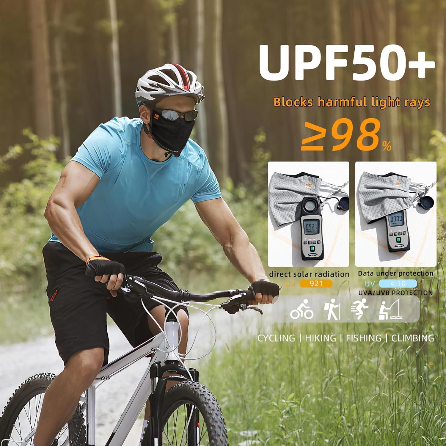 Escudo Facial UV Lavable Unisex Protección Solar Nylon