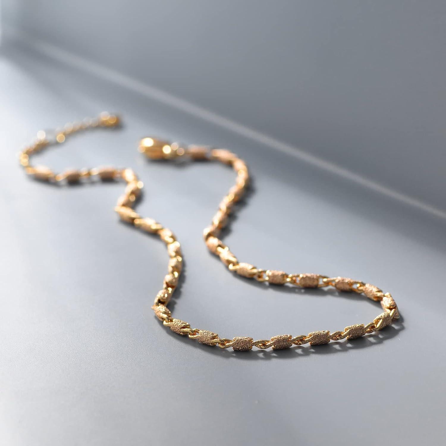 Pulsera de Tobillo MTMY Gold para Mujeres, Chapada en Oro 14K