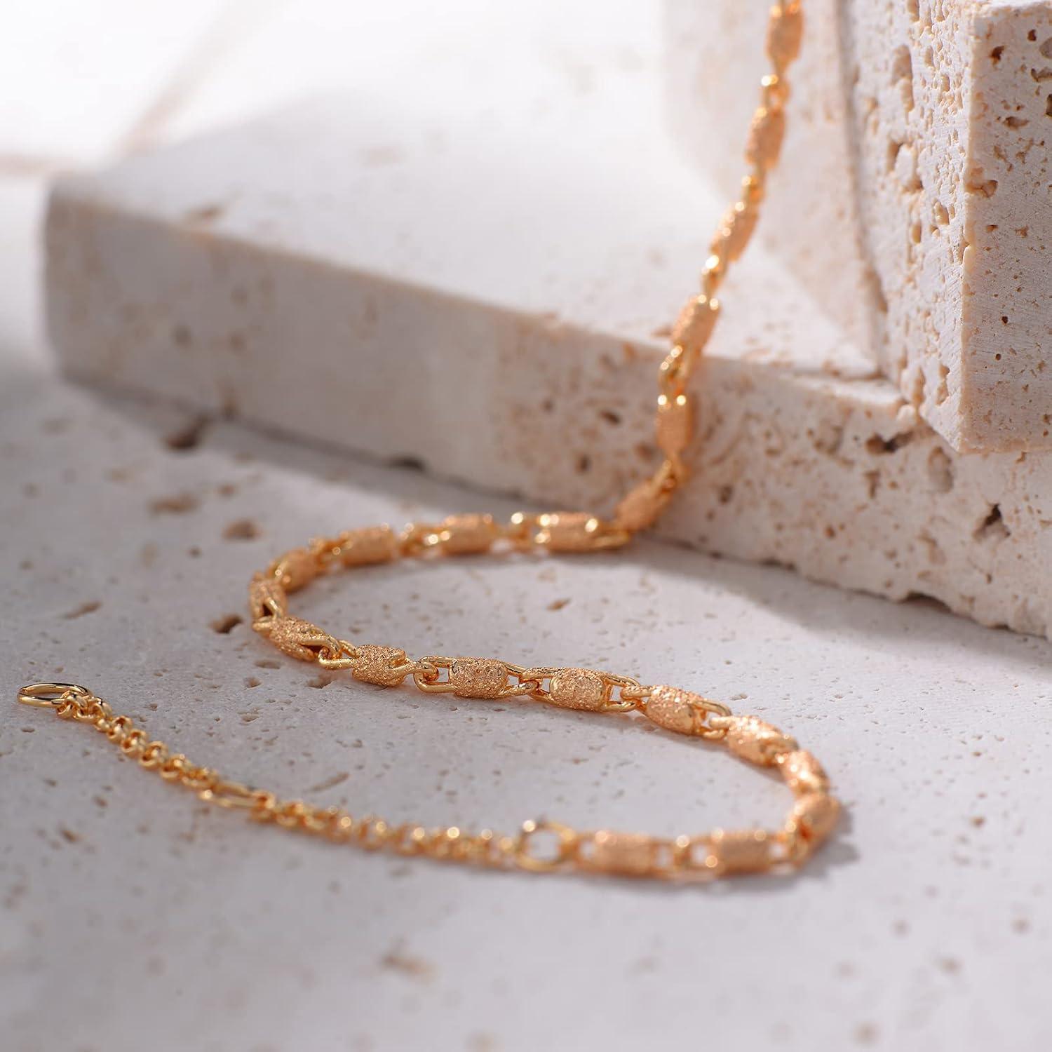 Pulsera de Tobillo MTMY Gold para Mujeres, Chapada en Oro 14K