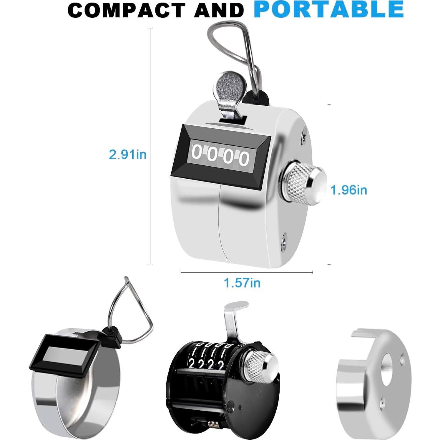 Contador de Tally de Metal TESEAS 4 Dígitos Manual