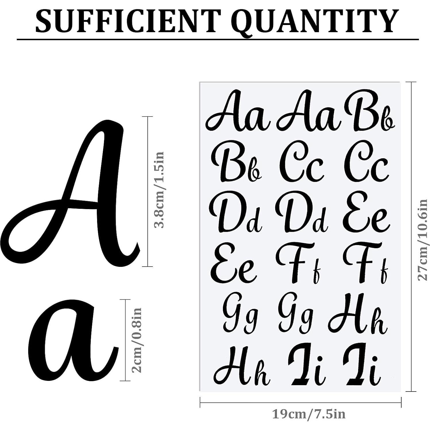 18 Letras de Planchar Outus en PU Negro para Manualidades
