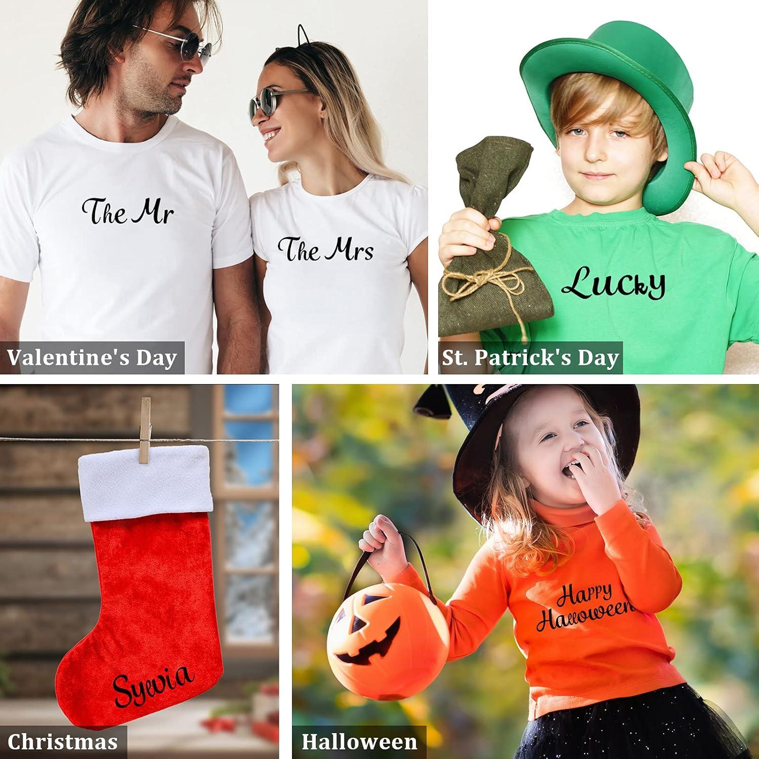 18 Letras de Planchar Outus en PU Negro para Manualidades